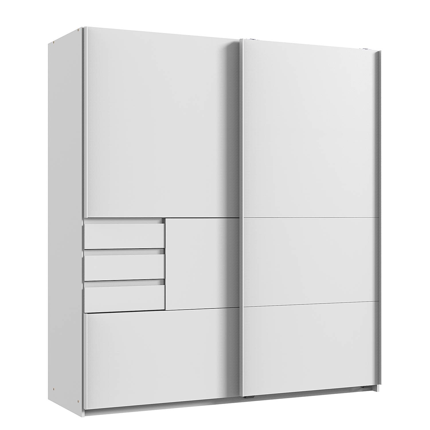 home24 Zweefdeurkast Bamberg Wit met Schuifdeuren B/D/H: 180 x 65 x 198 cm