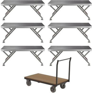 Stageworx Scissor leg Platform Bundle Dunkelbraun