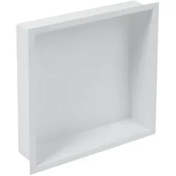 Plieger, Badezimmerschrank, Inbox Inbouwnis - Met Flens - RVS - 30x30x7.5cm - Wit