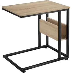 tectake Beistelltisch Wigan 55x36,5x60cm  Industrial Holz Hell, Eiche Sonoma