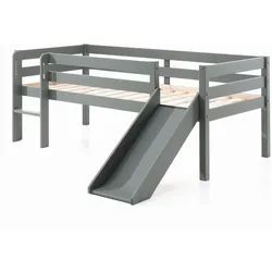 KOJENBETT mit Rutsche Karolina 208x83x175 aus Massivholz in Grau