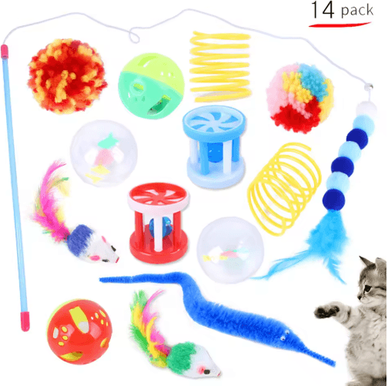 Inspire Picks Play Paws 1224 Piece Interactive Cat Toy Variety Set 14pack