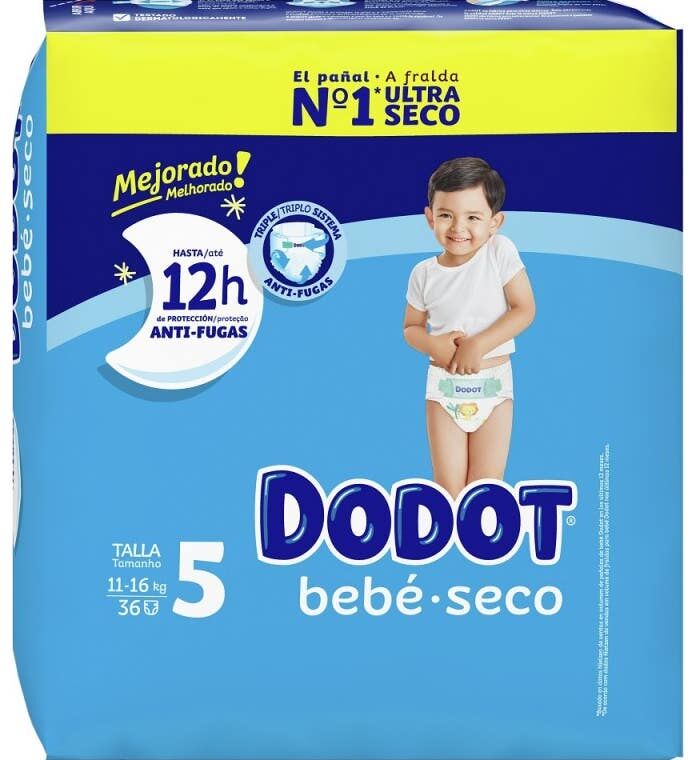 dodot Pañal Bebé Seco 12 H T5 36 uds