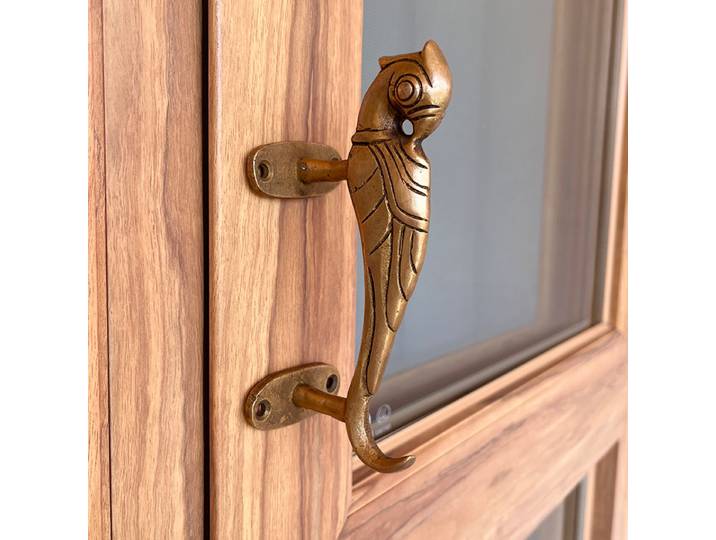 Poignée de porte en laiton, pour porte d'armoire, faite à la main