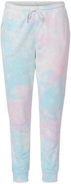 Independent Trading Co. PRM50PTTD Tie-Dyed Fleece Sweatpants in Tie Dye Cotton Candy size XS