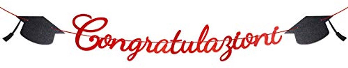 Congratulazioni glitter feestdecoratie banner, rode slingers voor feestelijke decoratie