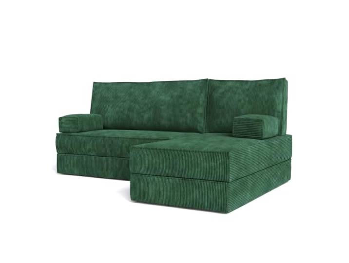 Masseno Schaumstoff-Ecksofas NOTIA mit Schlaffunktion, Modulares Schlafsofa aus Schaumstoff, Klappbares Bodensofa, Boneless, Ohne Montage - Grün, POSO 14