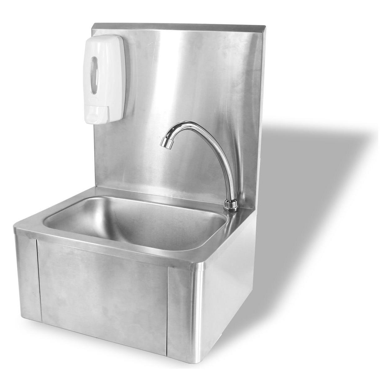 Hendi Handwashbecken Kniebedienung + Seifenspender (400 mm, 335 mm) (810309)