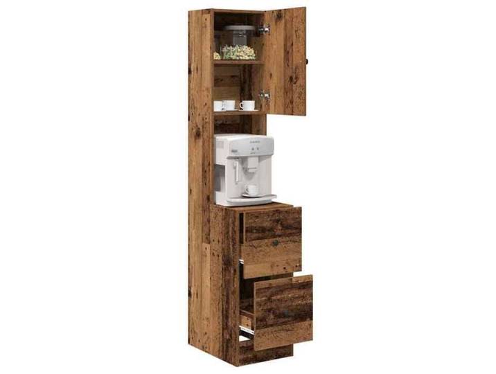 PROMOTION Buffet Bas - VENTE-FLASH - Meuble étagère de rangement Buffet de cuisine avec tiroir Bois ancien 32x50x180 cm 942996