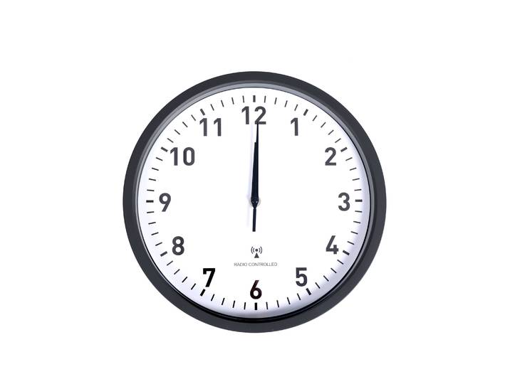 Wanduhr schwarz 30 cm