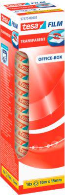 TESA® Klebeband 57370, reißfest, klebestark, L 10 m x B 15 mm, PP-Folie, transparent, 10 Rollen