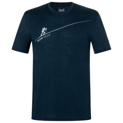 super.natural - Haute Route Tee - Merinoshirt Gr XXL blau