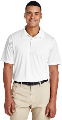 Team 365 TT51 Men's Zone Performance Polo Shirt in White size 6XL   Polyester