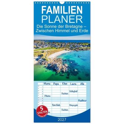 Familienplaner 2027 - Die Sonne der Bretagne – Zwischen Himmel und Erde mit 5 Spalten (Wandkalender, 21 x 45 cm) CALVENDO