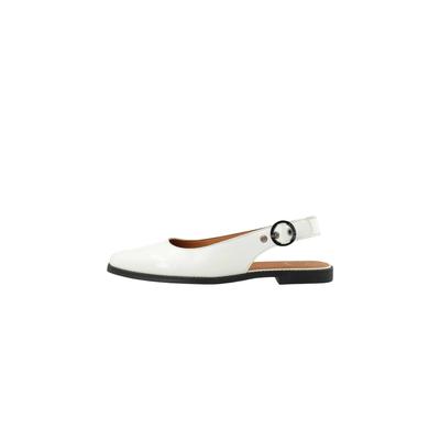 Ballerina CA'SHOTT "Ca'Shott Ballet flats CASDIANA", Damen, Gr. 39, Normalschaft, weiß (sanftes weiß), Obermaterial: 100% Leder, Schuhe Ballerina