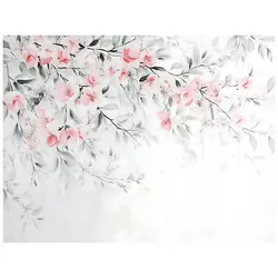 FOTOTAPETE Blumen Blätter Grün Schlafzimmer 400x280
