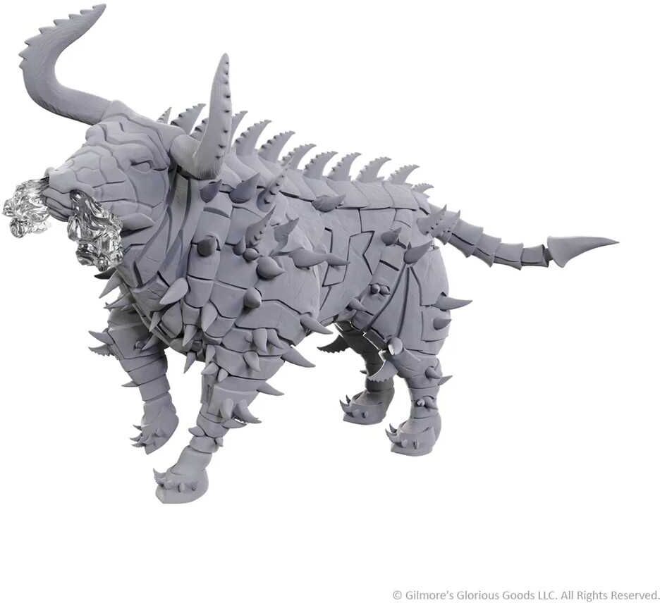Critical Role Unpainted Miniatures: Miskath Gorgon - Unpainted and Primed for Painting - Wiz Kids LLC