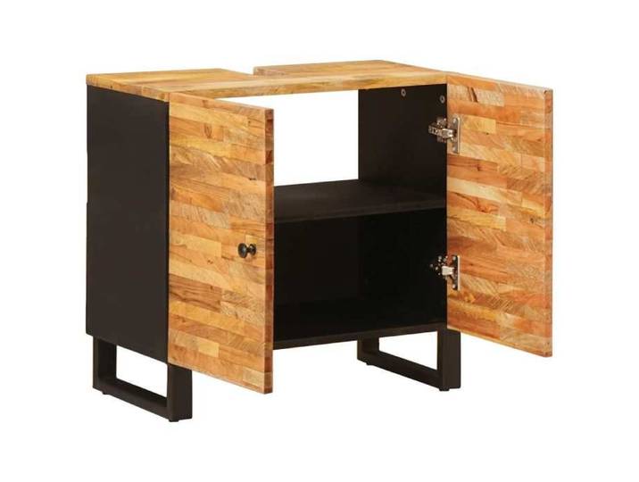 Marron Mobilier de bains - Meuble sous Lavabo de Salle de Bain Naturel 62x33x58 cm m5960