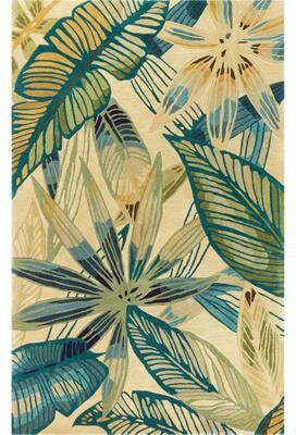 Porch & Den Hand-tufted Wool Tropical Leaf Area Rug