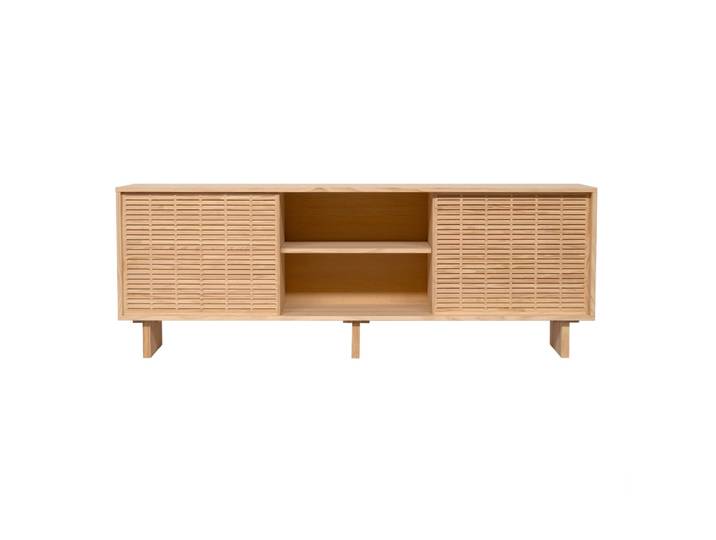 Buffet 2 portes en pin massif naturel 180 cm Non verni