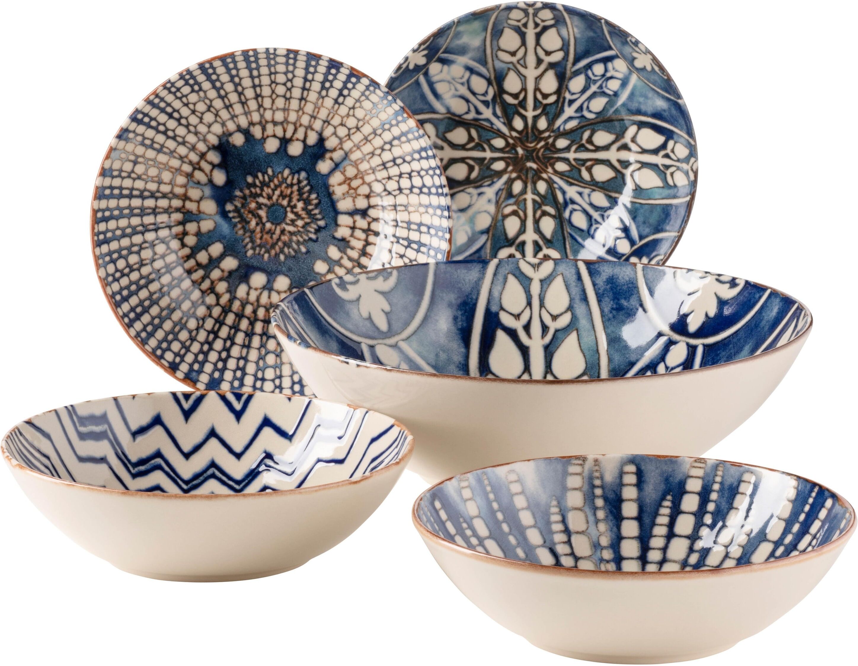 Schüssel MÄSER "Iberico Blue", blau (blau, weiß), Schüsseln, Schüssel