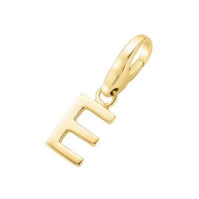 Charm Buchstabe "Buchstabe E, Silber 925", gold, GIORGIO MARTELLO MILANO, Charms, Damen, Silber 925 (Sterlingsilber)