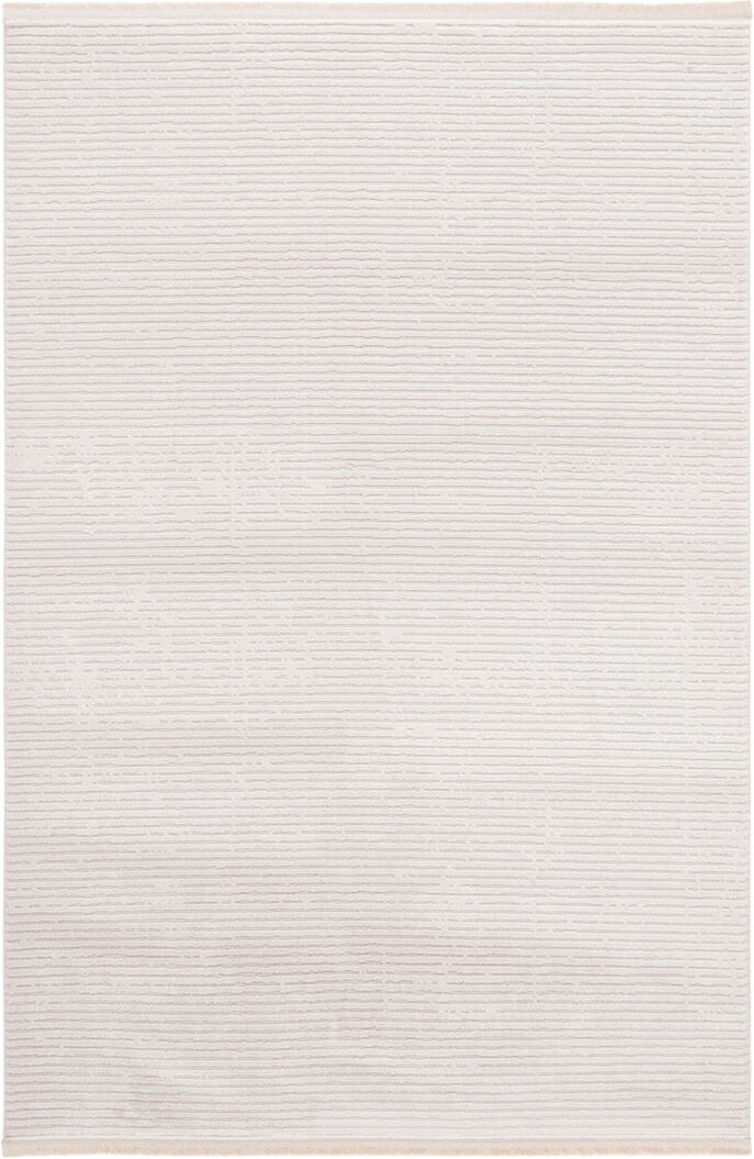 Blue Elephant Striped Area Rug Ivory Rectangle 91 x 152cm