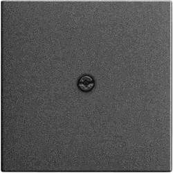 Gira System 55 Zentralplatte, Kabelauslass, anthrazit, Befestigung mit Schraube, ohne Beschriftungsfeld, 27428