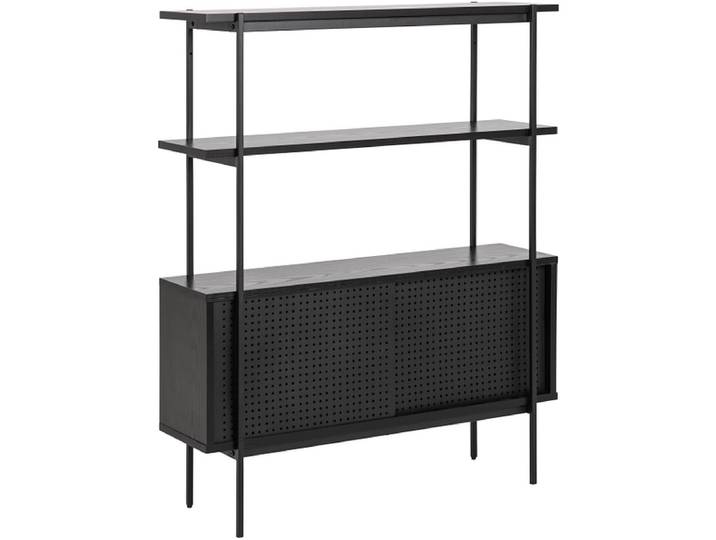 Regal ANGUS 94x27x113.8cm mdf schwarz