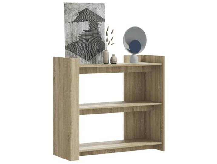 TEKGHUT Konsolentisch Sonoma-Eiche 100x35x90 cm Holzwerkstoff Flurtisch Schlankes Profil, robuste Platte, vielseitig nutzbar, Wandmontage möglich, pflegeleichte Oberfläche