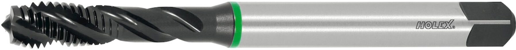 HOLEX Maschinen-Gewindebohrer HSS-E Form C M4 Gewindetiefe 12mm vaporisiert aus Schnellarbeitsstahl beschichtet mit gerader Nut und Anschnittform C für Gewindebohren von Stahl/Edelstahl/Gusseisen, 135855 M4)