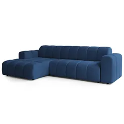 ECKSOFA SETIA Blau Strukturstoff