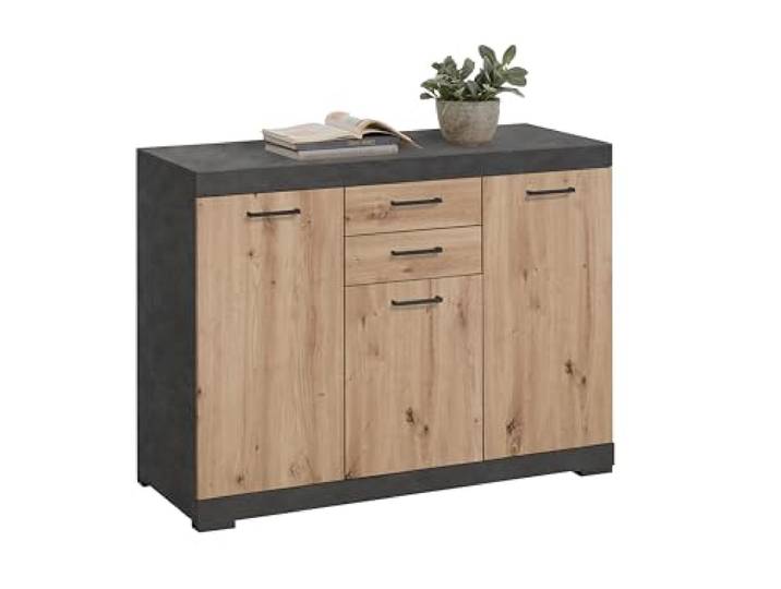 möbelando Kommode in Artisan Eiche - 120x90x50cm (BxHxT)