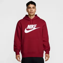 NIKE Club Fleece Hoodie Herren 608 - tough red/tough red/white XXL