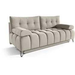 SCHLAFSOFA Bergen im Veloursstoff, Beige