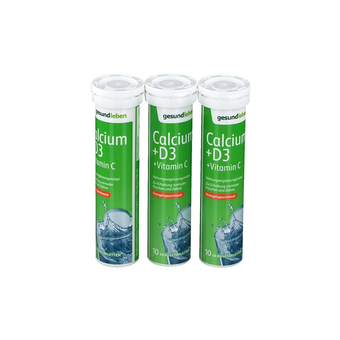 Gesund Leben Calcium 800 mg+D3+Vitamin C Br.-Tabl. 3x10 St Brausetabletten