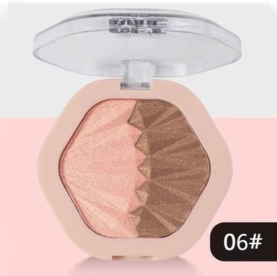Inspired Finds 2 Color Cream Blush Palette Contour And Highlight Blush Duo Face Makeup peach Bronze