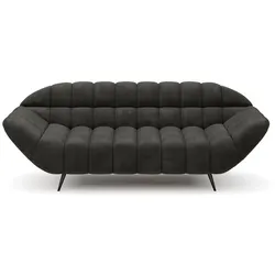 Sofa Gappa Stoff Braun Graubraun 2-Sitzer