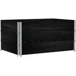 Helloshop26 - Hochbeet für Pflanzen Blumen Terrasse Garten 120 x 80 cm massives schwarzes Kiefernholz 02_0037412