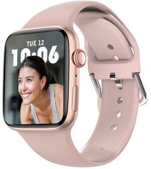 CaseAndConnect W7 Smart Watch With Bluetooth Calling 1.8 Inch HD Display Heart Rate Monitor IP68 Waterproof pink