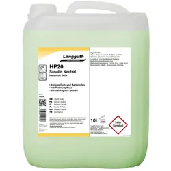 Langguth HP20 Sanolin neutral Flüssigseife 10 L Flüssigseife sanfte Seife für die regelmäßige Verwendung