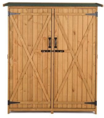 no 64 X 55 inch Solid Wood Lean-To Tool Shed