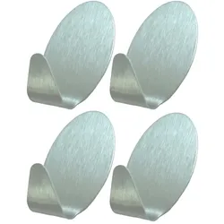 Haken selbstklebend Edelstahl 4er oval