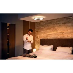 Philips Hue 8719514341135 LED-Deckenleuchte Being 1x225w | 2350lm | 2200-6500K - Dimmable, Bluetooth, Fernbedienung, White Ambiance, schwarz