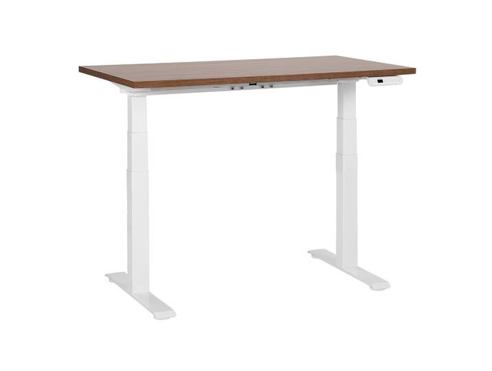 SCHREIBTISCH braunweiß 120/72 cm elektrisch höhenverstellbar Destin III