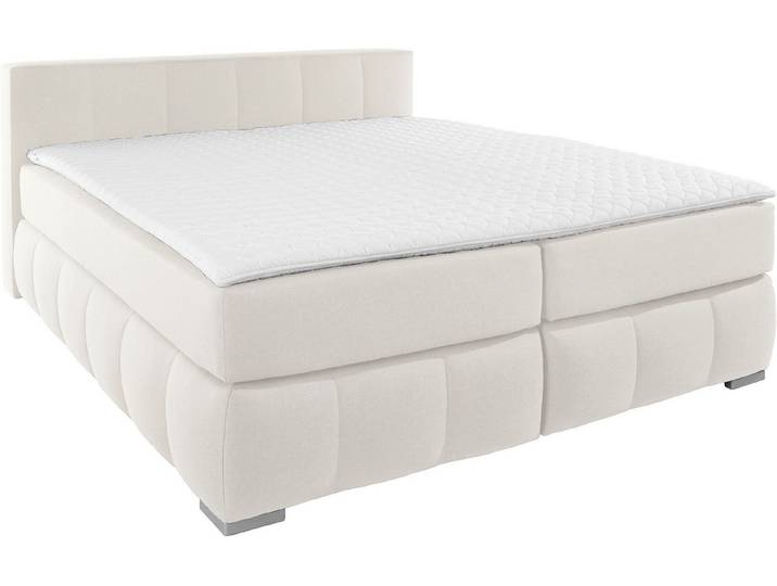 Home affaire Boxspringbett Chelles, inkl. Topper, in XXL- Überlänge 220 cm, Unterbox mit feine Wölbung