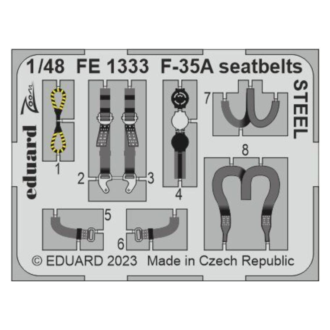 Eduard F-35A seatbelts STEEL 1/48 for TAMIYA (FE1333)