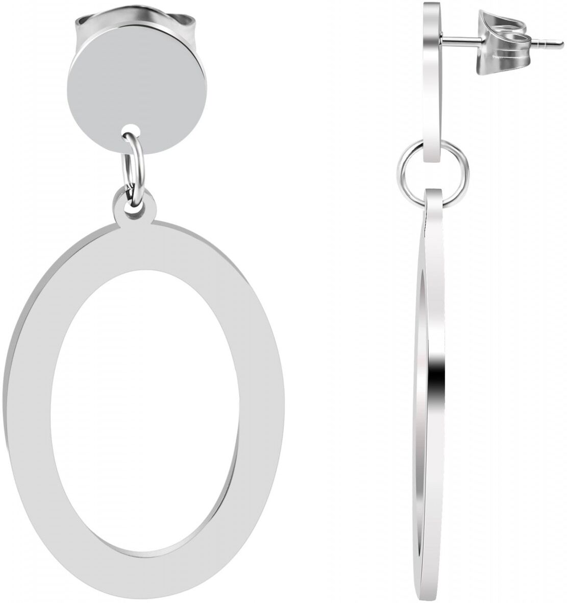 Paar Ohrstecker ADELIA´S "Damen Ohrstecker aus Edelstahl", schwarz, Ohrringe, Damen, Damen, Edelstahl