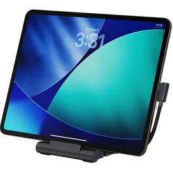 Satechi OntheGo Foldable Charging Stand & Hub - Edle (USB-C, 7 Ports), Dockingstation + USB Hub, Schwarz