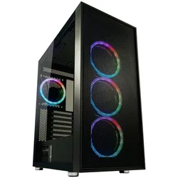 LC Power Gaming-PC Gehäuse LC-802B-ON Midi-Tower schwarz